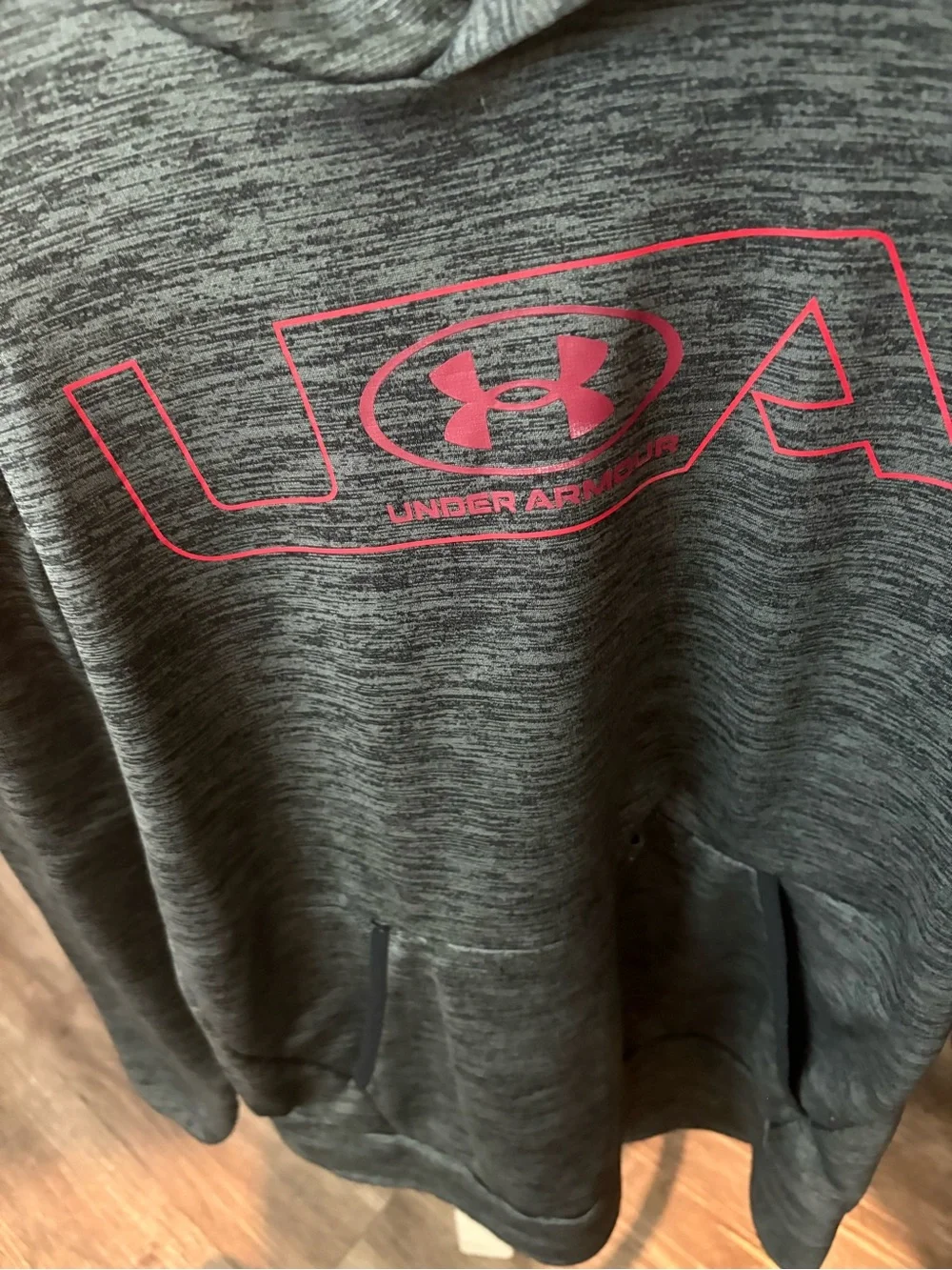 Jordan Men's Charcoal Hoodie with Red Logo